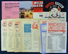 Manchester United Youth Team football programme collection from the 1960s onwards most with