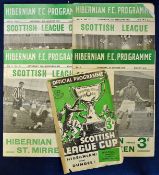 Selection of Hibernian home football programmes 49/50 Aberdeen 52/53 St. Mirren, Dundee (SCSF),
