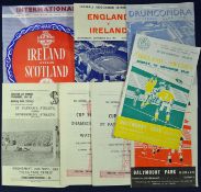 Football programme selection including 1959 Eire v Sweden, 1961 v Czechoslovakia 61/62 FAI Cup