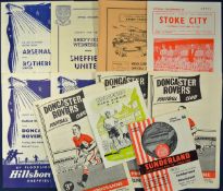 Selection of football programmes 60/61 Doncaster Rovers v Chelsea (FL Cup; Chelsea 7-0), v