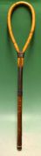 Extremely rare and unusual “Ball Goal” long double handed racket c. 1900 – comprising oval elongated