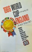 Original Carvosso 1966 Football World Cup Finals poster printed by McCorquodale & Co Ltd, London,