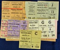 Manchester United match ticket collection including 1965/66 (1), 1966/67 (Champions) (9) including