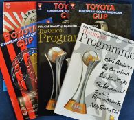 Toyoto World Club Cup Finals 1995. 2000, 2001, 2003, 2006 & 2006 Tournament programme all good (6)