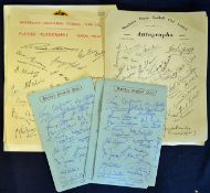 Collection of 1960s printed autograph sheets for Manchester United 1961/62 x 10, Burnley 1961/62 x