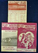 Scottish football programme selection 49/50 Third Lanark v Queen of South (SLC) 52/53 Hearts v