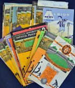 Wolverhampton Wanderers football programme selection including v Preston NE 1956/57, v Spurs 1959/