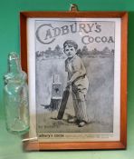 Vic cricket lemonade codd bottle c/w marble stopper– retailed by J Smith Accrington with embossed