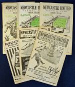 Newcastle United football programme selection including 47/48 Chesterfield, 49/50 Blackpool 50/51