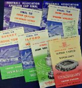 FAA Cup Finals football programmes including 1957 Bishop Auckland v Wycombe Wanderers (plus song
