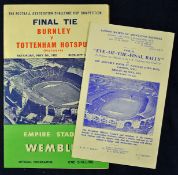 1962 FA Cup Final football programme Tottenham Hotspur v Burnley with Eve of the Final Rally
