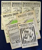 Newcastle United football programme selection including 48/49 Bradford Park Avenue (FAC), 50/51