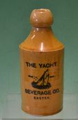 Yachting - An early “Beverage Co, Exeter” stoneware glazed cider bottle titled “The Yacht”