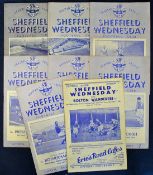 Sheffield Wednesday football programme home selection 50/51 Bolton W 51/52 Rotherham Utd 52/53