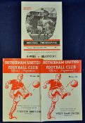 Football League Cup programmes Doncaster Rovers v Bradford City 62/63 1st Round replay, Rotherham