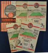 Sunderland football programme selection including 52/53 Middlesbrough 53/54 Bolton W, Sheffield