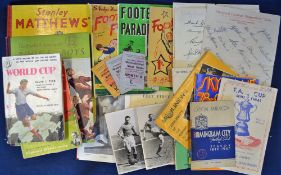 1940s Mixed bag of football memorabilia incl 1948 Stanley Matthews Football Album, 1949 FA Book