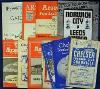 Football programme collection including 1947/1948 Chelsea v Barrow (FAC), Blackpool, Huddersfield