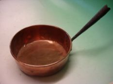 A Georgian Copper Pan with riveted iron handle. 10 ¾