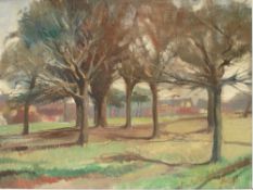 Ralph Bruce. April Morning. Signed, inscribed verso. Oil on canvas 14