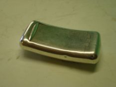 Silver Snuffbox of curved form. 2 ¼
