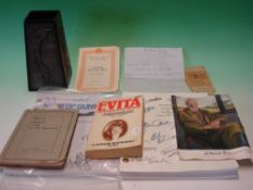 Theatre Memorabilia. Collection comprising a paperback volume 
