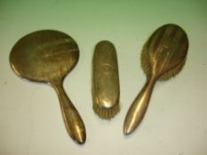 Three Piece Silver Brush Set. Birmingham 1931