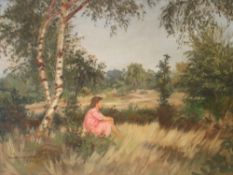 Philip Jackson. Ham Common, July 1949. Signed and inscribed verso. Oil on canvas 20