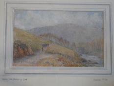 Samuel Pride 1842-1920 British. Llugwy, Nr. Betws-y-Coed. Signed monogram. Watercolour 5