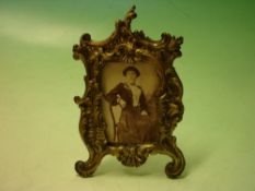 Bronze Photograph Frame of Rococo form with strut back. c1880. 7