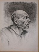 Jean-Jacques de Boissieu 1736-1810 An engraved portrait of an old man dated 1770.