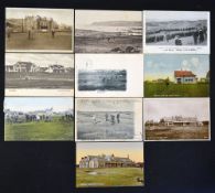 10x various early Scottish golf club/courses postcards to include 