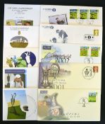 Collection of Golf Open Championship postal covers from 2000-2009 to incl 9x St Andrews '00 incl