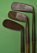 2x interesting putters and anti-shank iron to incl W Ritchie wry neck with 6