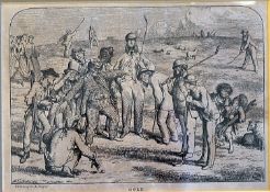 Doyle, C A (father of Conan) after. Pair of original golfing prints, entitled 'DRIVING' and 'GOLF'