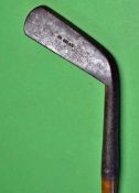 Rare John Gray (Prestwick) early smooth face cleek c1880 - fitted with 5