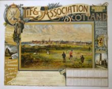 Blair, John  (1853-1947) 1892 Life Association of Scotland Coloured Golfing Calendar - titled 