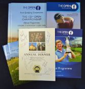 2002 Association of Golf Writers Annual Dinner Menu Signed by The Walker Cup team - signed by the 7x