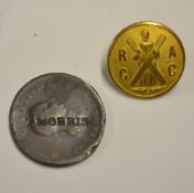 Interesting golf lot to include a very early worn English penny stamped T MORRIS (an early golf ball