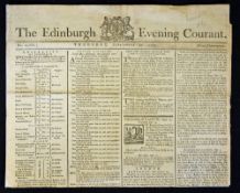 1787 The Edinburgh Evening Courant - Thursday, September 20th 1787 - Golf Announcement - see p.1