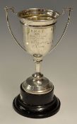 1936 Bombay Presidency Golf Club silver trophy - hallmarked Chester and engraved 