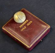 Rare 1897 Neasden Golf Club Bogey Competition silver presentation button - hallmarked Birmingham