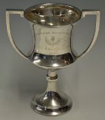 1939 The Caledonian Society of Bombay silver trophy - hallmarked Birmingham 1939 engraved 