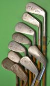10x various irons to incl various mashie, mashie niblicks and niblicks makers/stamp marks incl