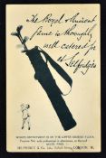 Rare Selfridge & Co London golf related post card c1915 - titled 