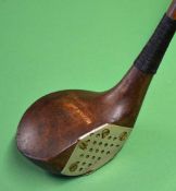 Fine Silver Dint patent socket head brassie - stamped Magnus Opus to the crown and fitted with