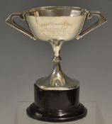 1923 Lytham and St Anne's Golf Club silver trophy - hallmarked Birmingham 1922 and engraved 