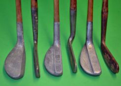 6x interesting putters to incl 3x Mills alloy putters a Braid Mills and 2x Ray models, Maxwell