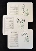 3x signed National Augusta Golf Club 