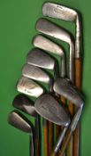 10x various very clean irons/putters  to incl D&W Auchterlonie St Andrews smf putter with the